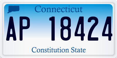CT license plate AP18424