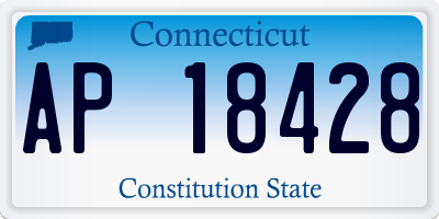 CT license plate AP18428
