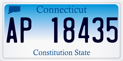 CT license plate AP18435