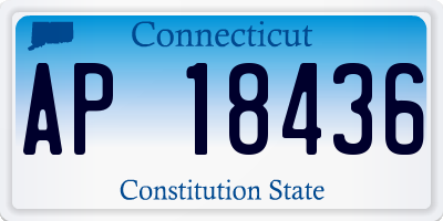 CT license plate AP18436