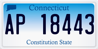 CT license plate AP18443