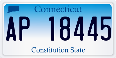 CT license plate AP18445