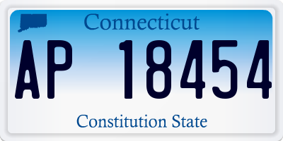 CT license plate AP18454