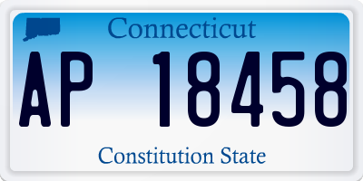 CT license plate AP18458