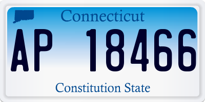 CT license plate AP18466
