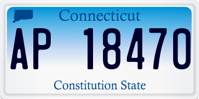 CT license plate AP18470