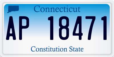 CT license plate AP18471
