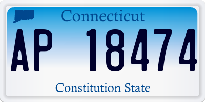 CT license plate AP18474