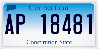 CT license plate AP18481