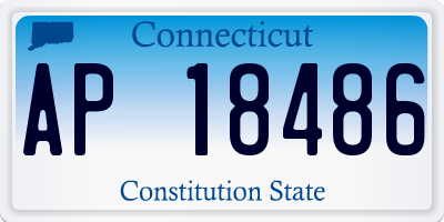 CT license plate AP18486