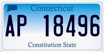CT license plate AP18496