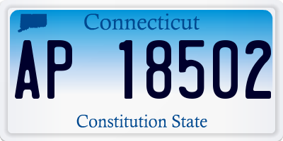 CT license plate AP18502