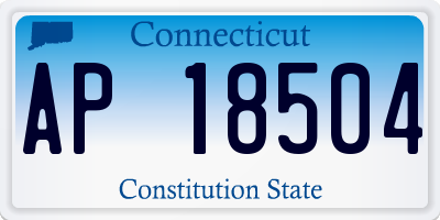 CT license plate AP18504