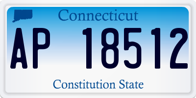 CT license plate AP18512