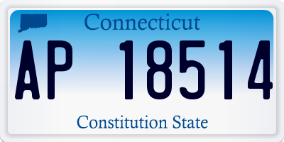 CT license plate AP18514