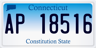 CT license plate AP18516