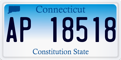 CT license plate AP18518