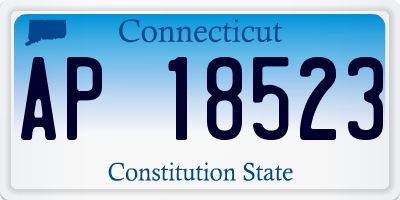 CT license plate AP18523