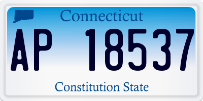 CT license plate AP18537