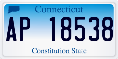 CT license plate AP18538