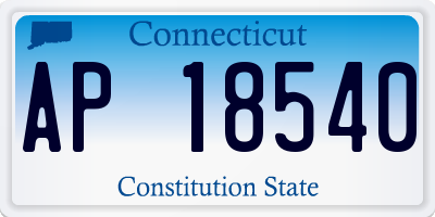CT license plate AP18540