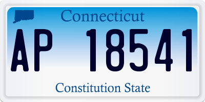 CT license plate AP18541