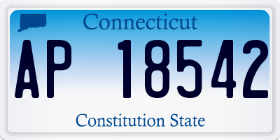 CT license plate AP18542
