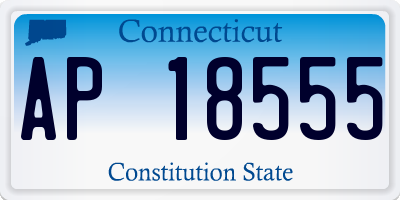 CT license plate AP18555