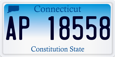 CT license plate AP18558