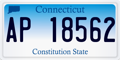 CT license plate AP18562