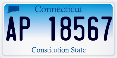 CT license plate AP18567