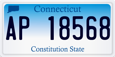 CT license plate AP18568