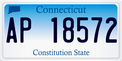 CT license plate AP18572