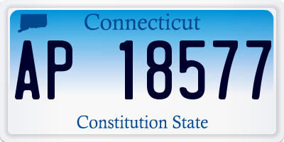 CT license plate AP18577