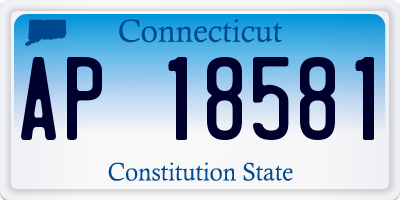 CT license plate AP18581