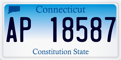 CT license plate AP18587