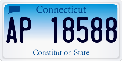 CT license plate AP18588