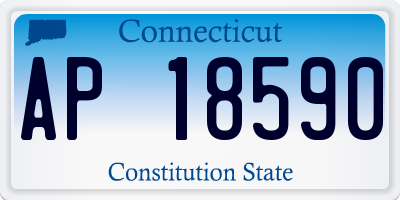 CT license plate AP18590