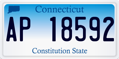 CT license plate AP18592