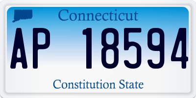 CT license plate AP18594