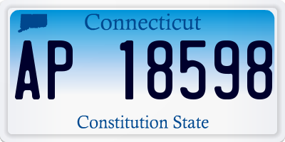 CT license plate AP18598