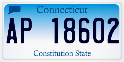 CT license plate AP18602