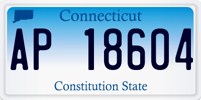 CT license plate AP18604