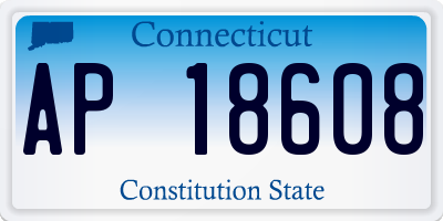 CT license plate AP18608