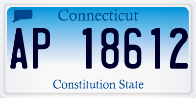 CT license plate AP18612