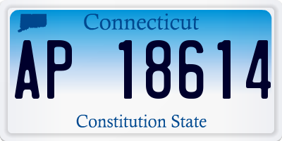 CT license plate AP18614