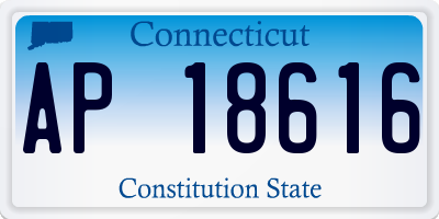 CT license plate AP18616