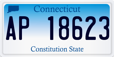 CT license plate AP18623