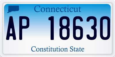 CT license plate AP18630