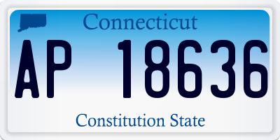 CT license plate AP18636